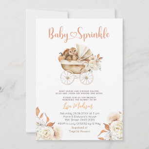 Kleine Baby Truthahn Sprinkle Herbst Thanksgiving Einladung
