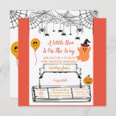 Kleine Babyboodusche halloween Ankündigung (Vorne/Hinten)