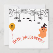 Kleine Babyboodusche halloween Ankündigung (Rückseite)