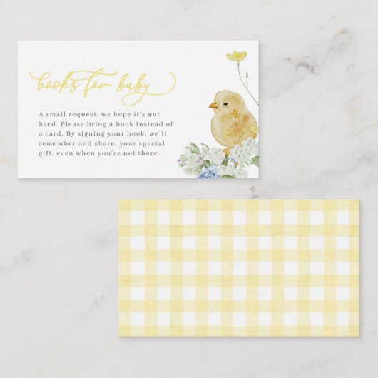 Kleine Babyduschbücher für die Babykarte Platzkarte (Vorne/Hinten)