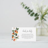 kleine Babyduschbücher für die Süsse mit Babykarte Begleitkarte (Stehend Vorderseite)