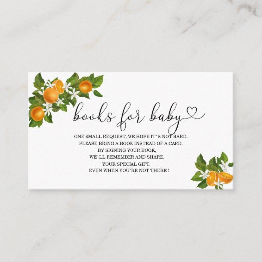 Kleine Babyduschbücher für Süssen Begleitkarte (Vorderseite)