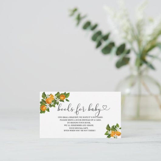 Kleine Babyduschbücher für Süssen Begleitkarte (Stehend Vorderseite)