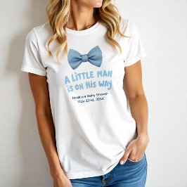 Kleine Babydusche Blue Bow Krawatte T-Shirt