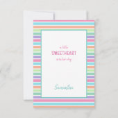 Kleine Babydusche Dankeskarte (Rückseite)