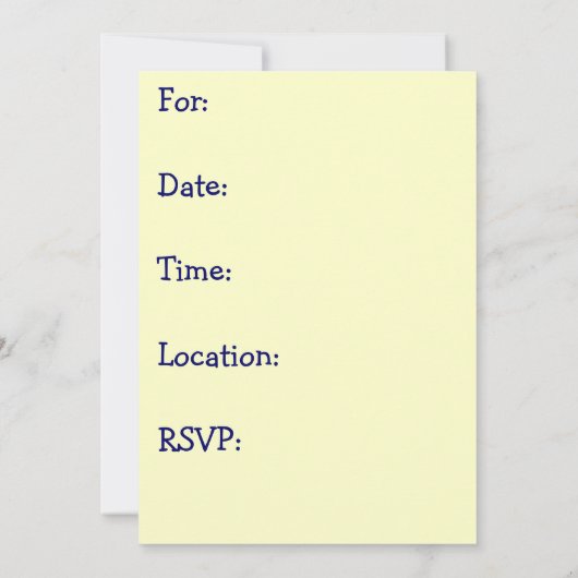 Kleine Babydusche Einladung (Rückseite)