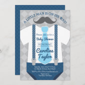 Kleine Babydusche Einladung (Vorne/Hinten)