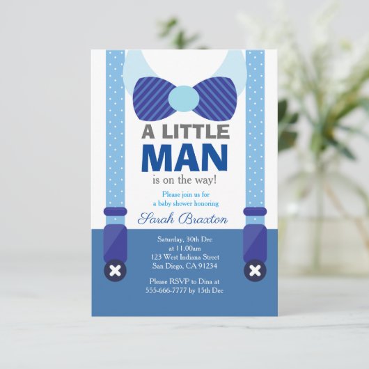 Kleine Babydusche Einladungskarte Einladung (Stehend Vorderseite)