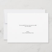 Kleine Babydusche FotoCollage Einfach Dankeskarte (Rückseite)