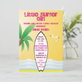 Kleine Babydusche für Surfer Einladung (Stehend Vorderseite)