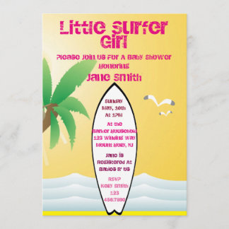 Kleine Babydusche für Surfer Einladung