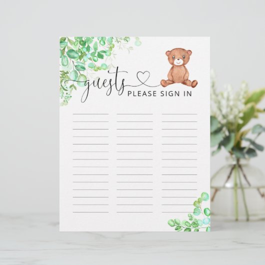 Kleine Babydusche Gäste bitte anmelden (Stehend Vorderseite)