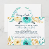 Kleine Babydusche mit einer Buchkarte Einladungspostkarte (Vorne/Hinten)