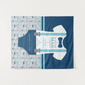 Kleine Babydusche, Navy, Grau Wandteppich (Vorderseite (Horizontal))