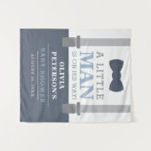 Kleine Babydusche, Navy, Grau Wandteppich (Vorderseite (Horizontal))