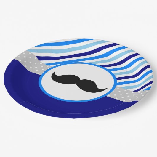 Kleine Babydusche Papierplatte Pappteller (Schrägansicht)