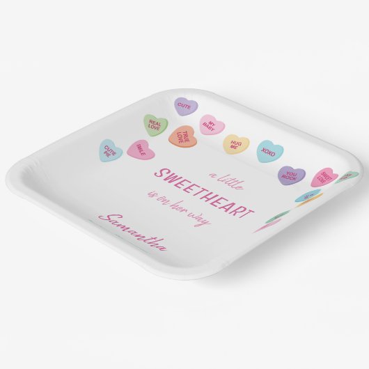 kleine Babydusche Pappteller (Gewinkelt)