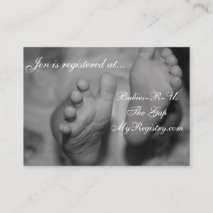 Kleine Babyregisterkarten für Neugeborene Begleitkarte