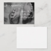 Kleine Babyregisterkarten für Neugeborene Begleitkarte (Vorne/Hinten)