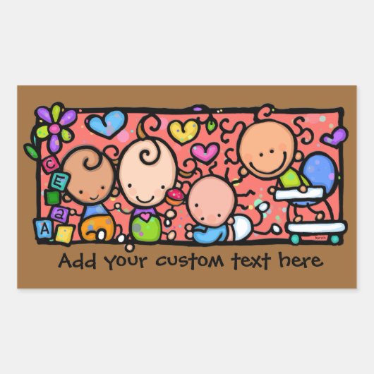 Kleine Babys im Spiel Custom Promo Aufkleber (Vorderseite)