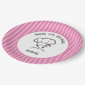 Kleine Baker-Katze Pappteller (Schrägansicht)