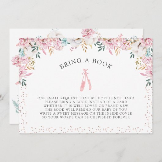 Kleine Ballerina buchen Einladung (Vorne/Hinten)