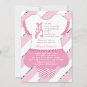Kleine Ballerina Dusche Einladung, Tutu, Imitats G Einladung (Vorderseite)