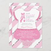 Kleine Ballerina Dusche Einladung, Tutu, Imitats G Einladung (Vorne/Hinten)