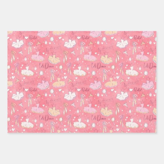 Kleine Ballerina Geschenkpapier Set (Vorderseite 2)
