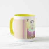 Kleine Ballerina in der grünen Tutu-Tasse Tasse (Vorderseite Links)