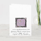 Kleine Ballerina in Probe Feiertagskarte (Rückseite)