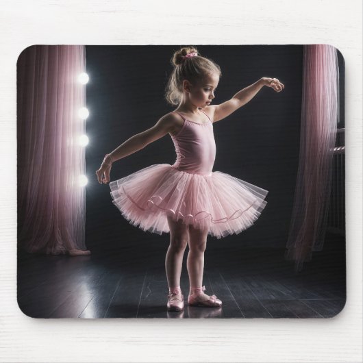 Kleine Ballerina in rosa Tutu Mousepad (Vorne)