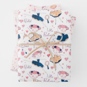 Kleine Ballerina in Weiß Geschenkpapier Set (Beispiel)
