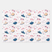 Kleine Ballerina in Weiß Geschenkpapier Set (Vorderseite)
