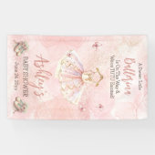 Kleine Ballerina ist auf dem Weg Tutu Babydusche Banner (Horizontal)