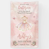 Kleine Ballerina ist auf dem Weg Tutu Babydusche Banner (Vertikal)