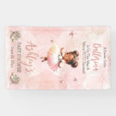Kleine Ballerina ist auf dem Weg Tutu Babydusche Banner (Horizontal)