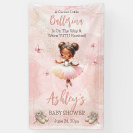 Kleine Ballerina ist auf dem Weg Tutu Babydusche Banner