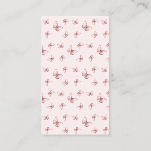 Kleine Ballerina Pink Babyduschbücher für Baby Begleitkarte (Rückseite)