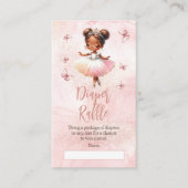 Kleine Ballerina Pink Babydusche Windelwanne Begleitkarte (Vorderseite)
