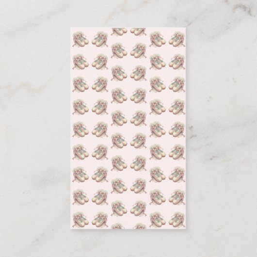 Kleine Ballerina Pink Babydusche Windelwanne Begleitkarte (Rückseite)