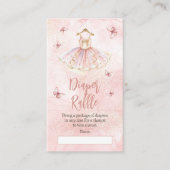 Kleine Ballerina Pink Babydusche Windelwanne Begleitkarte (Vorderseite)