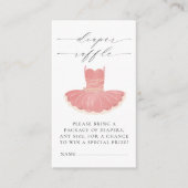 Kleine Ballerina Pink Babydusche Windelwanne Begleitkarte (Vorderseite)