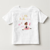 Kleine Ballerina Pink Ballettmädchen Name Kleinkind T-shirt (Vorderseite)