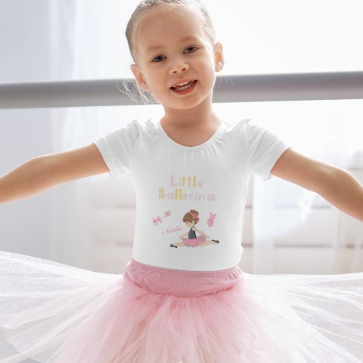 Kleine Ballerina Pink Ballettmädchen Name Kleinkind T-shirt
