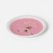 Kleine Ballerina Pink Ballettmädchen Party Pappteller (Schrägansicht)