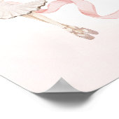 Kleine Ballerina Pink Geburtstagsparty Begrüßungsz Poster (Ecke)
