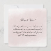 Kleine Ballerina Watercolor Girl Babydusche Dankeskarte (Rückseite)