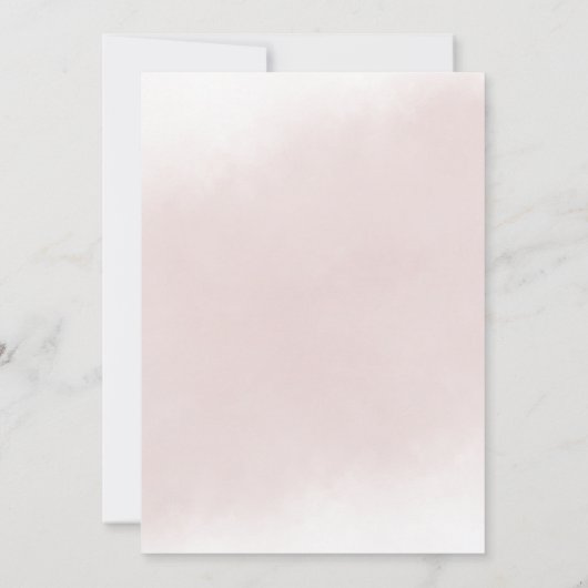 Kleine Ballerina Watercolor Girl Babydusche Einladung (Rückseite)