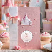 Kleine Ballerina Watercolor Girl Babydusche Runder Aufkleber